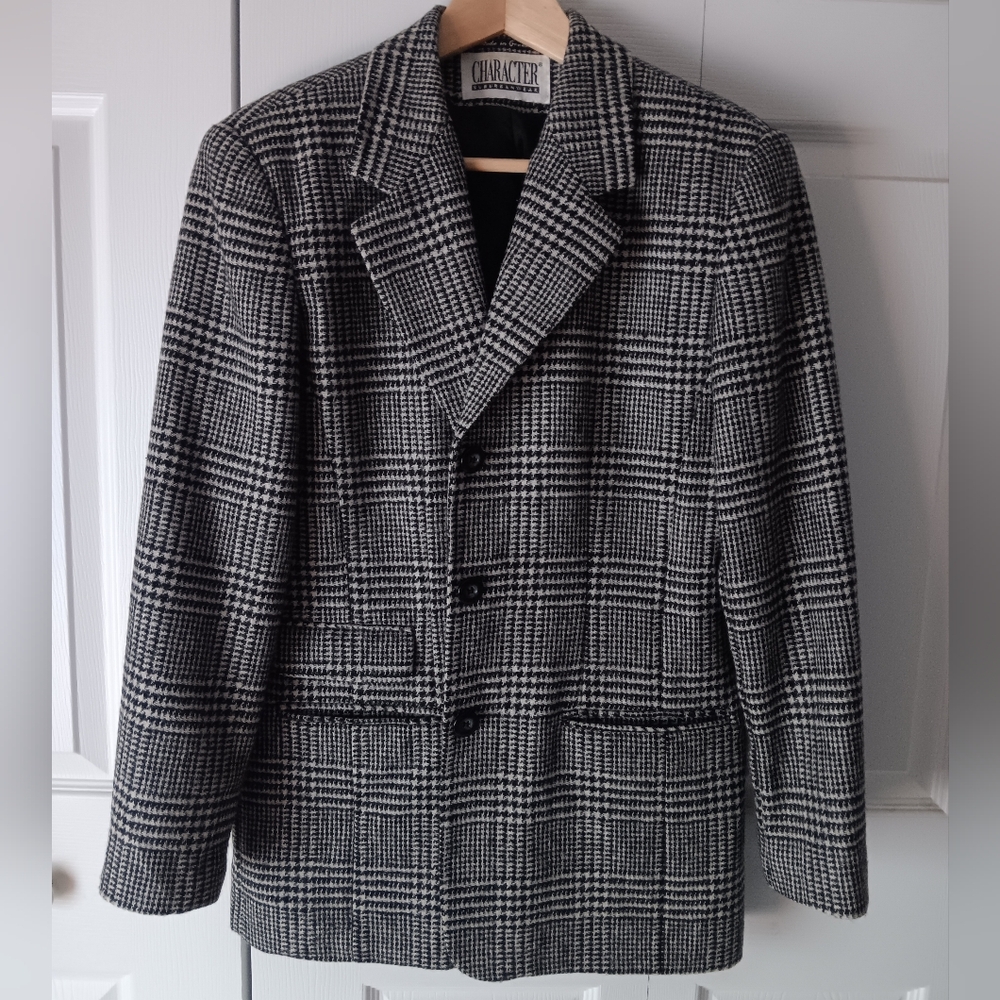 Vintage Womens Plaid Blazer